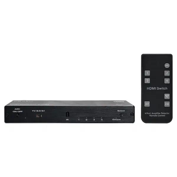 4:1 HDMI ARC 모니터 선택기 광오디오 출력지원