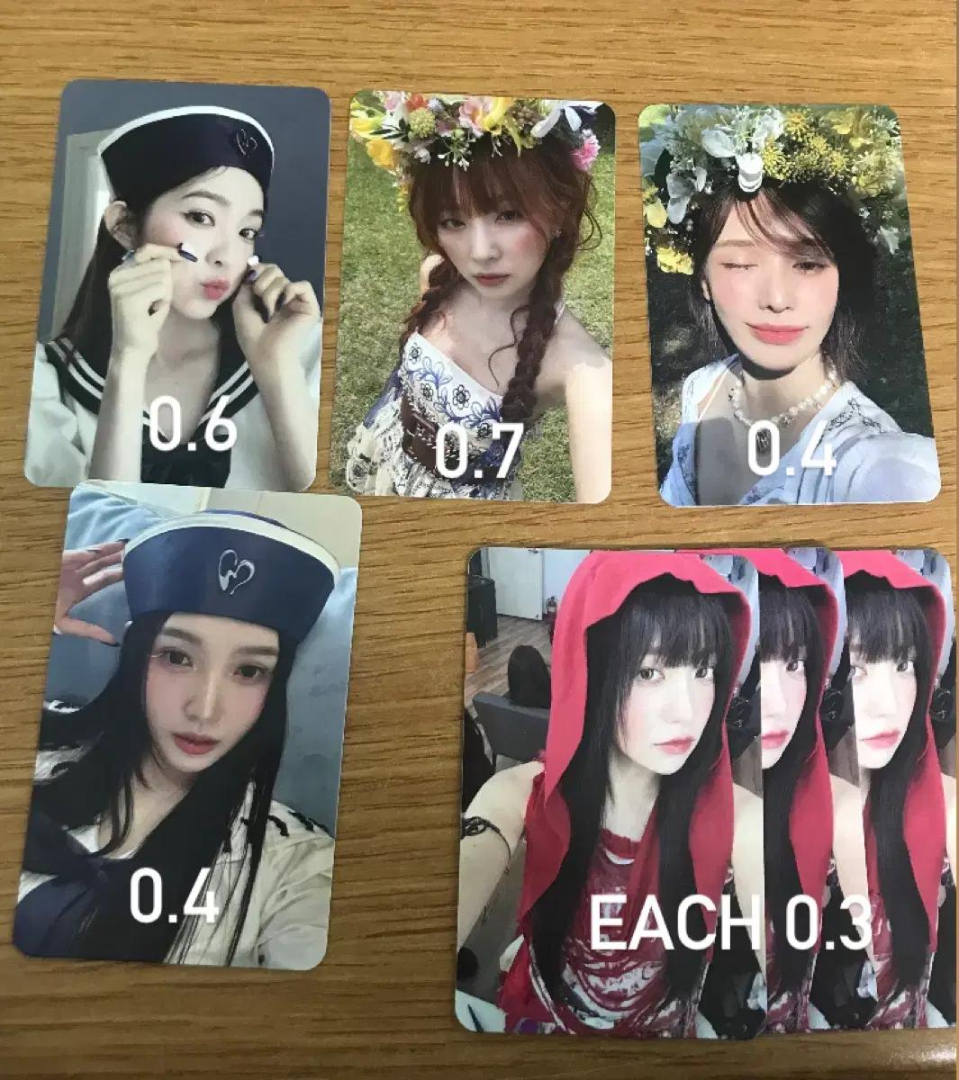 레드벨벳 코스믹 포토북 앨범 포카 포토카드