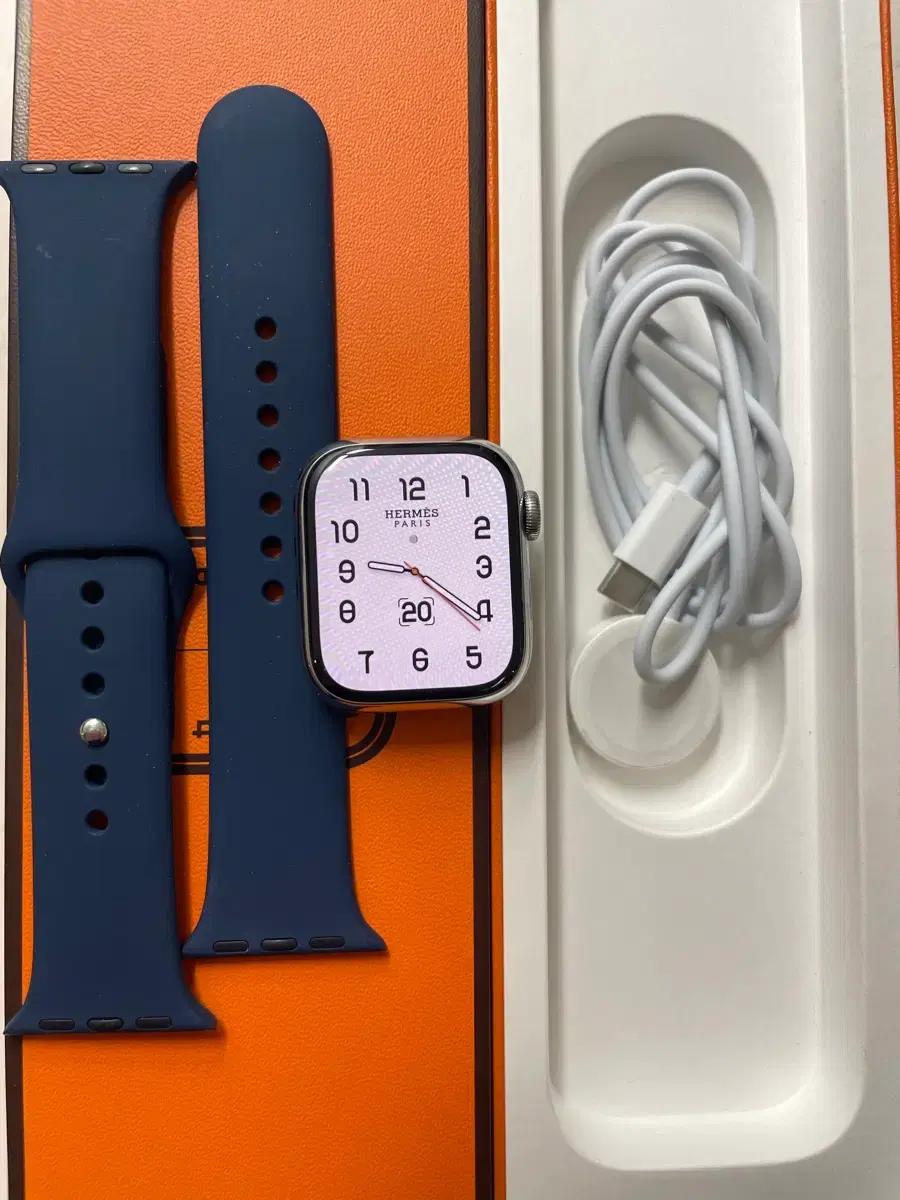 애플워치7에르메스 41mm 실버 SS급