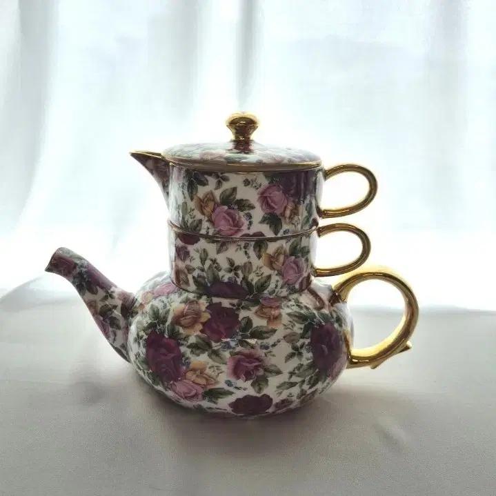A190 Royal Chintz 티포원 세트 Victorian Rose