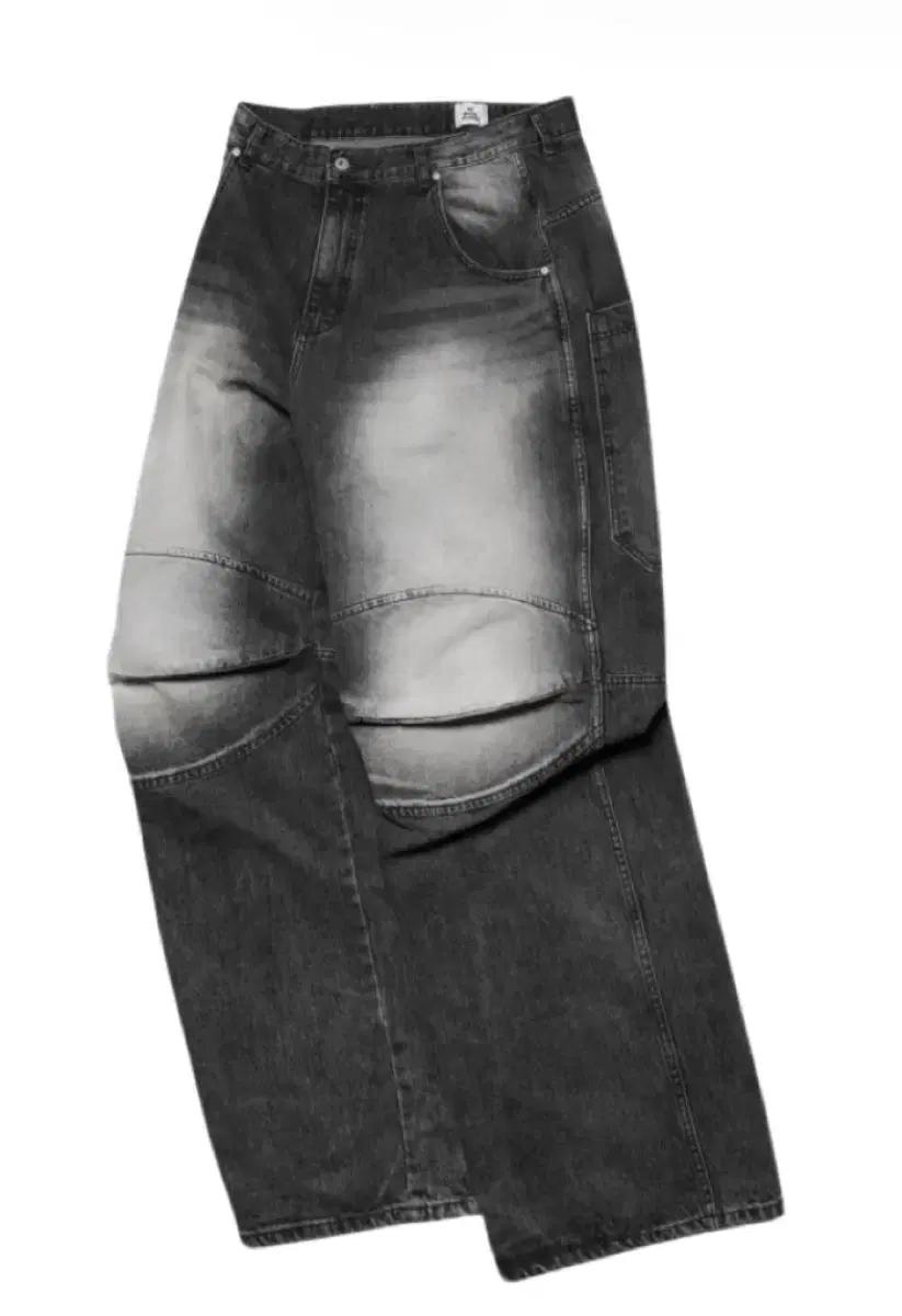 [L] MJD 3D 니 데님 팬츠 블랙 KNEE