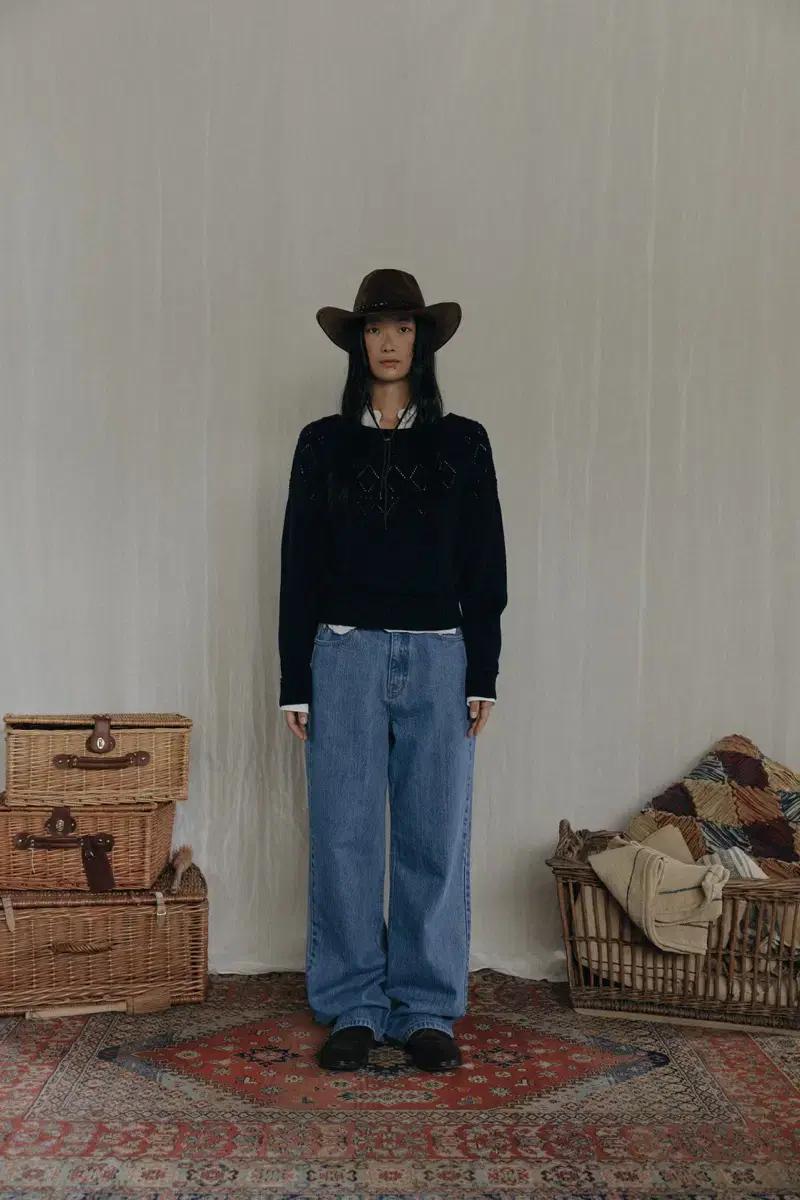 Farven PIN STRIPE DENIM PANTS_LIGHT BLUE