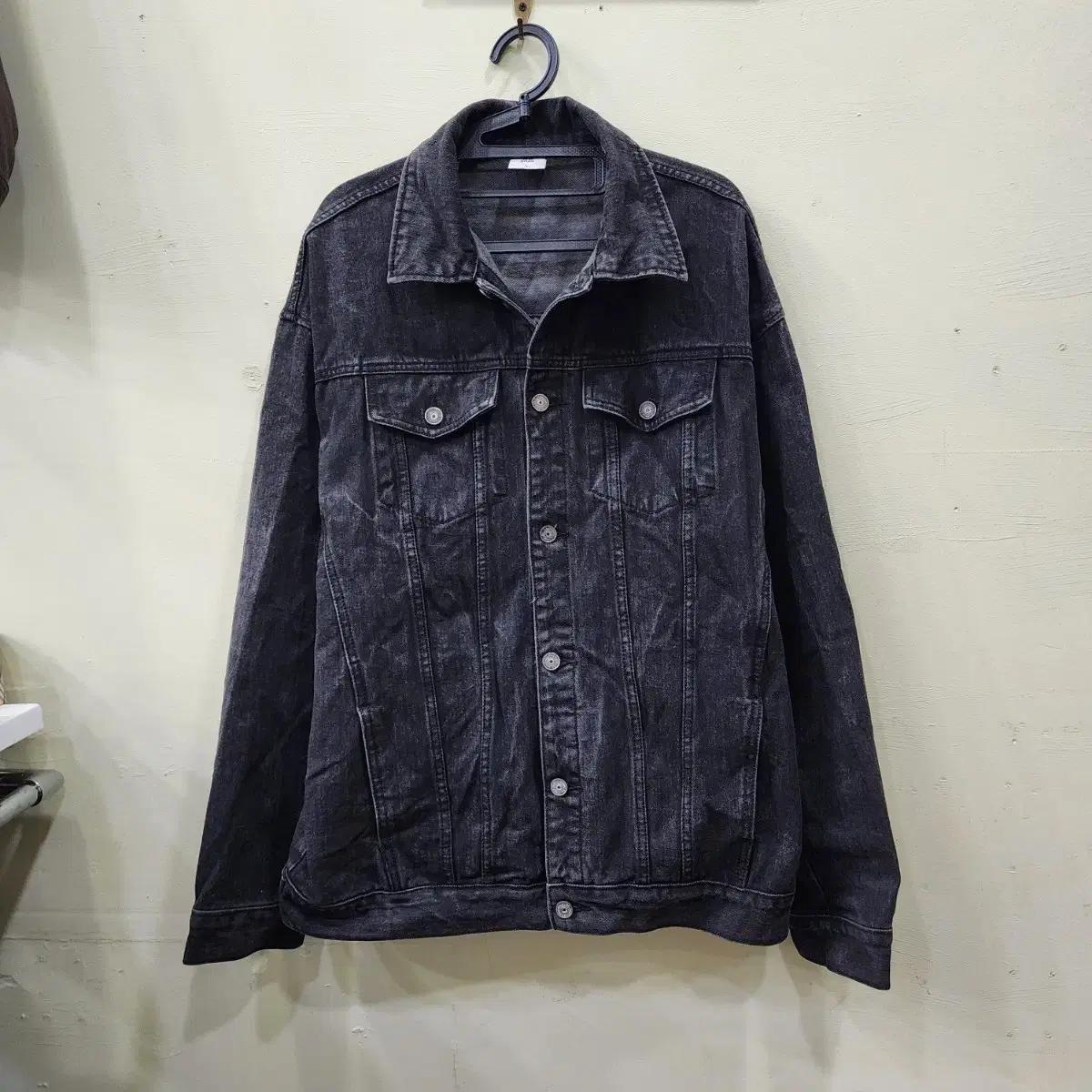 [L] 86 ROAD 워싱 블랙 데님자켓