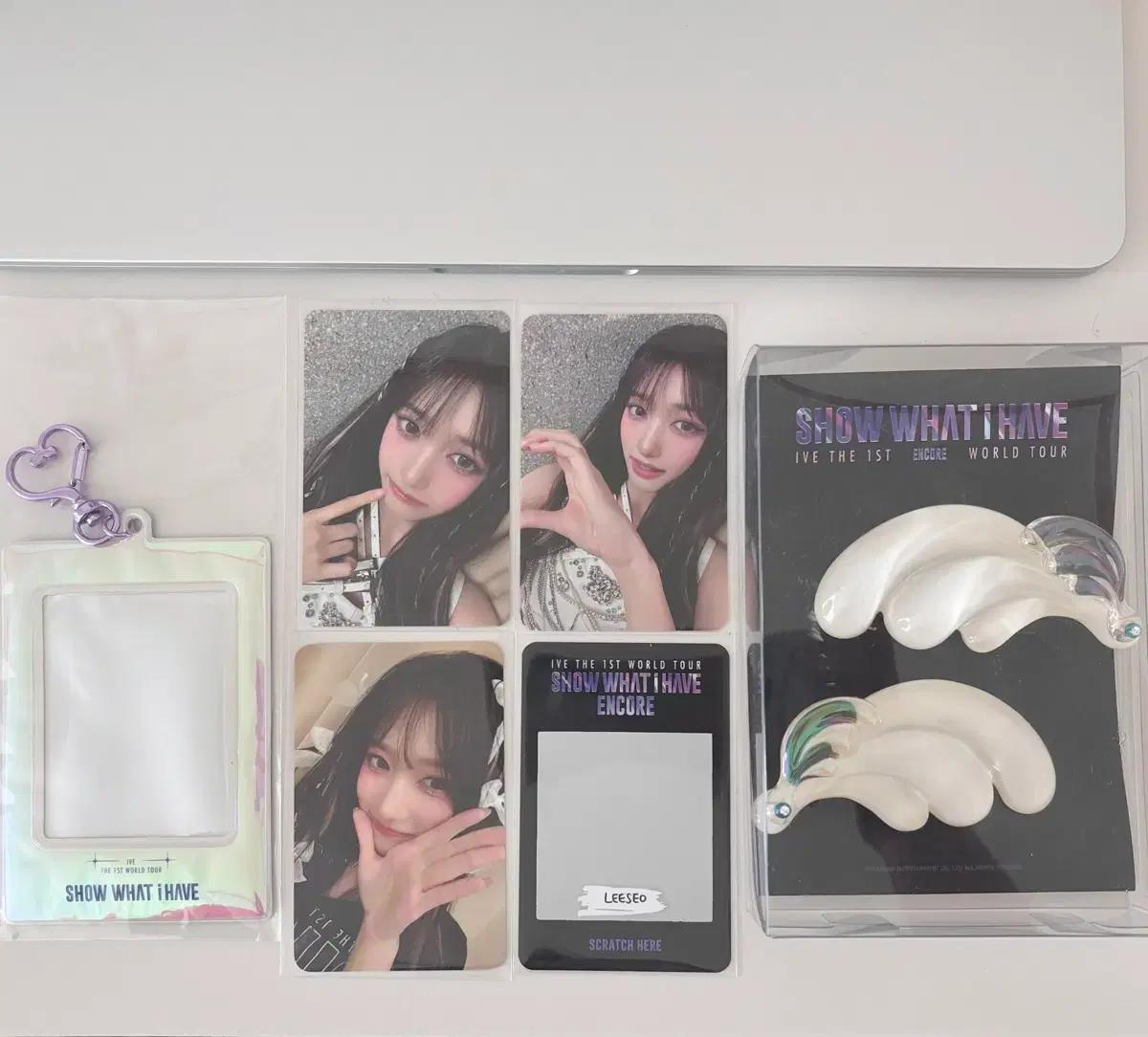 아이브 이서 콘서트 md 포카 미공포 날개 헤어핀 랜덤포카 포카홀더