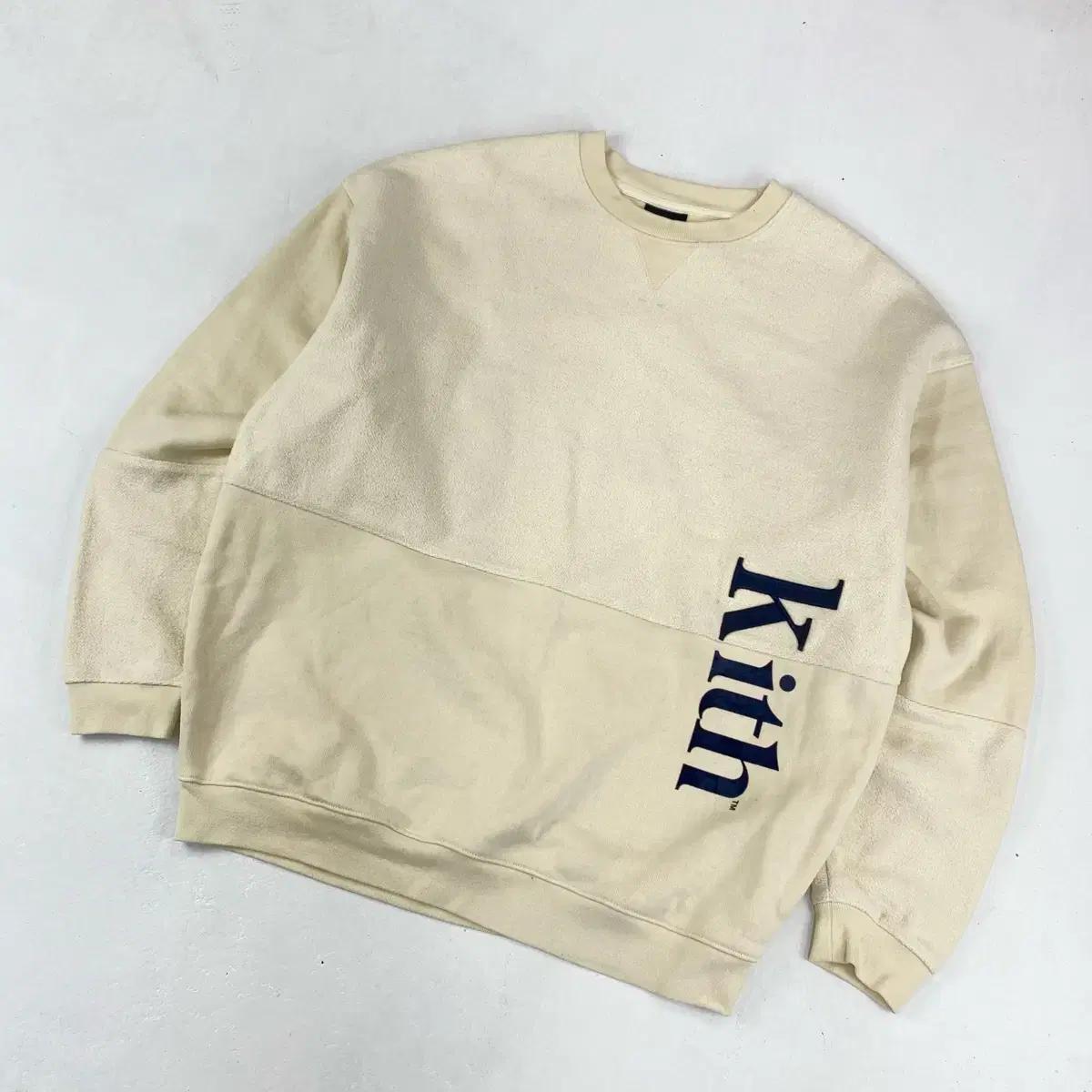 Kith 스펠아웃 아이보리 스웻 맨투맨 (103)