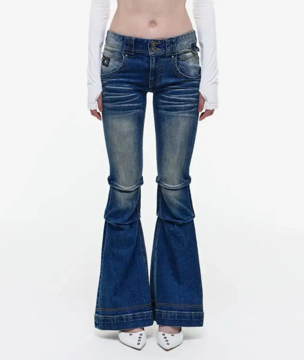 오퍼스 0012 STUNNER FLARE DENIM PANTS