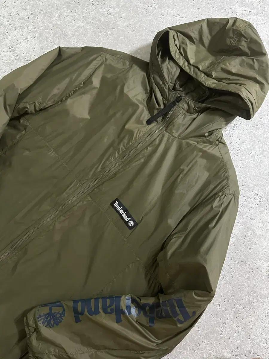 Timberland 빅 로고 후드 경량패딩