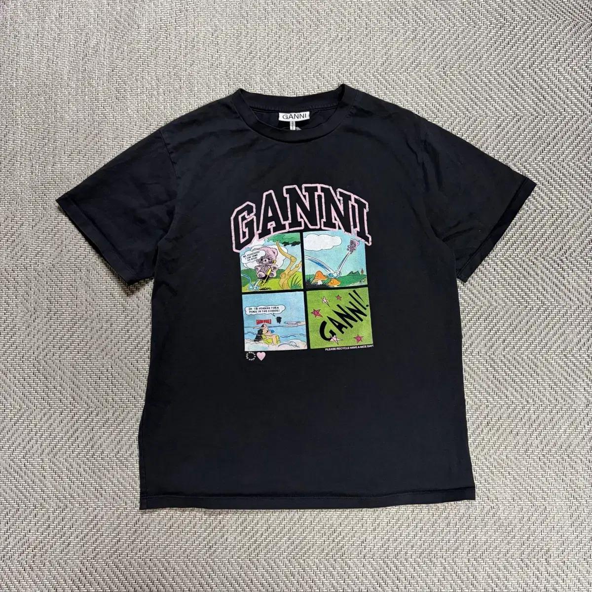 (L)GANNI 가니 저지 테디 릴렉스드 반팔티