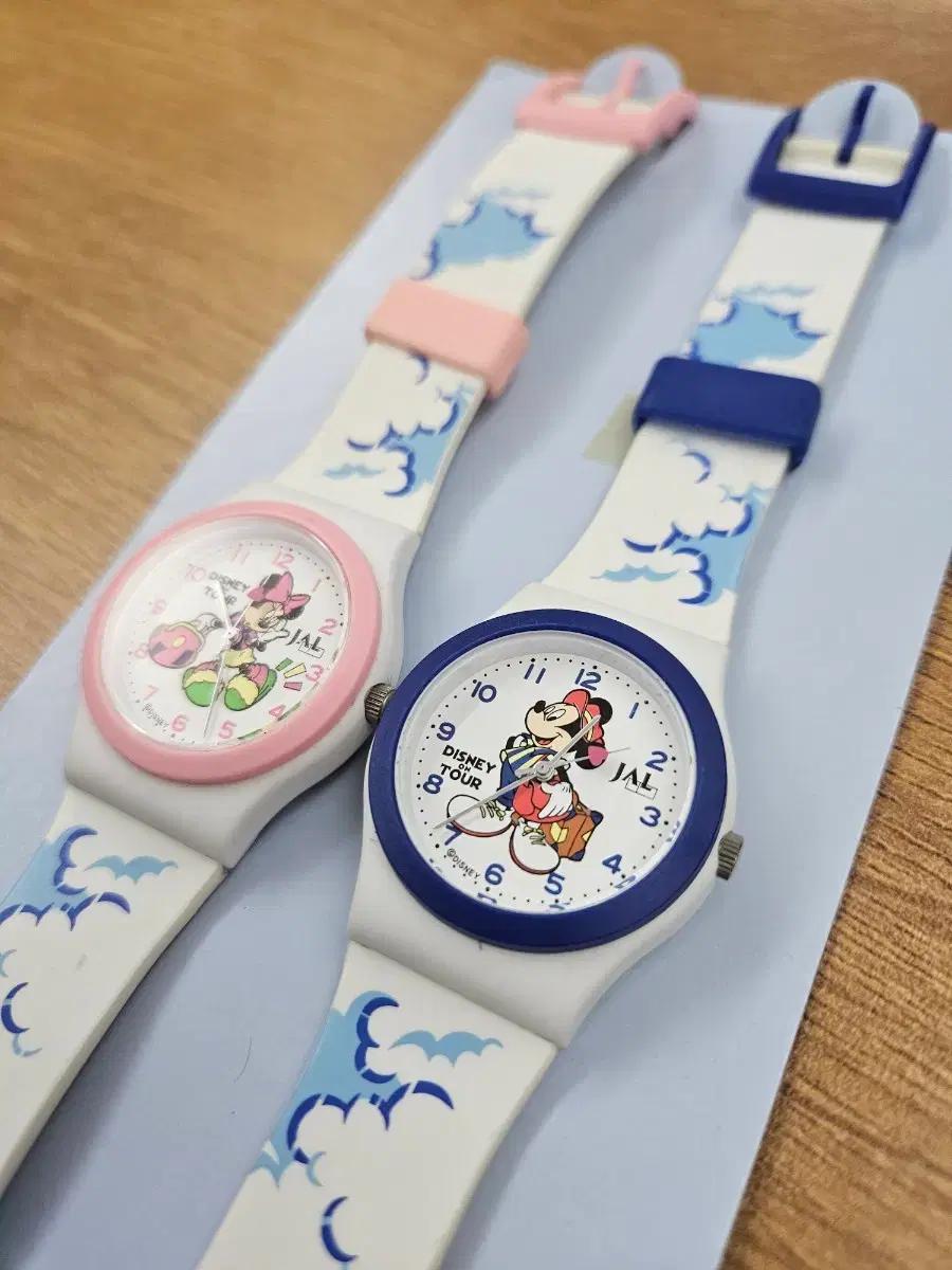 JAL 90s 스와치 Swatch 미키, 미니마우스 세트 디즈니 한정판