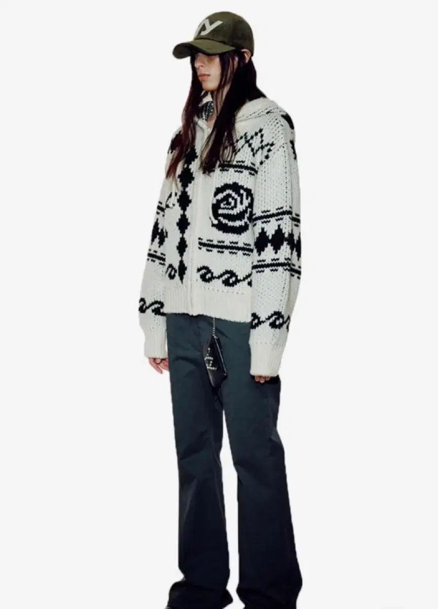ROSE & DEER JACQUARD KNIT JACKET