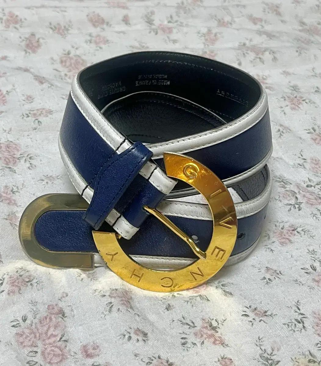 90s 지방시 빅 버클 빈티지 레더 벨트