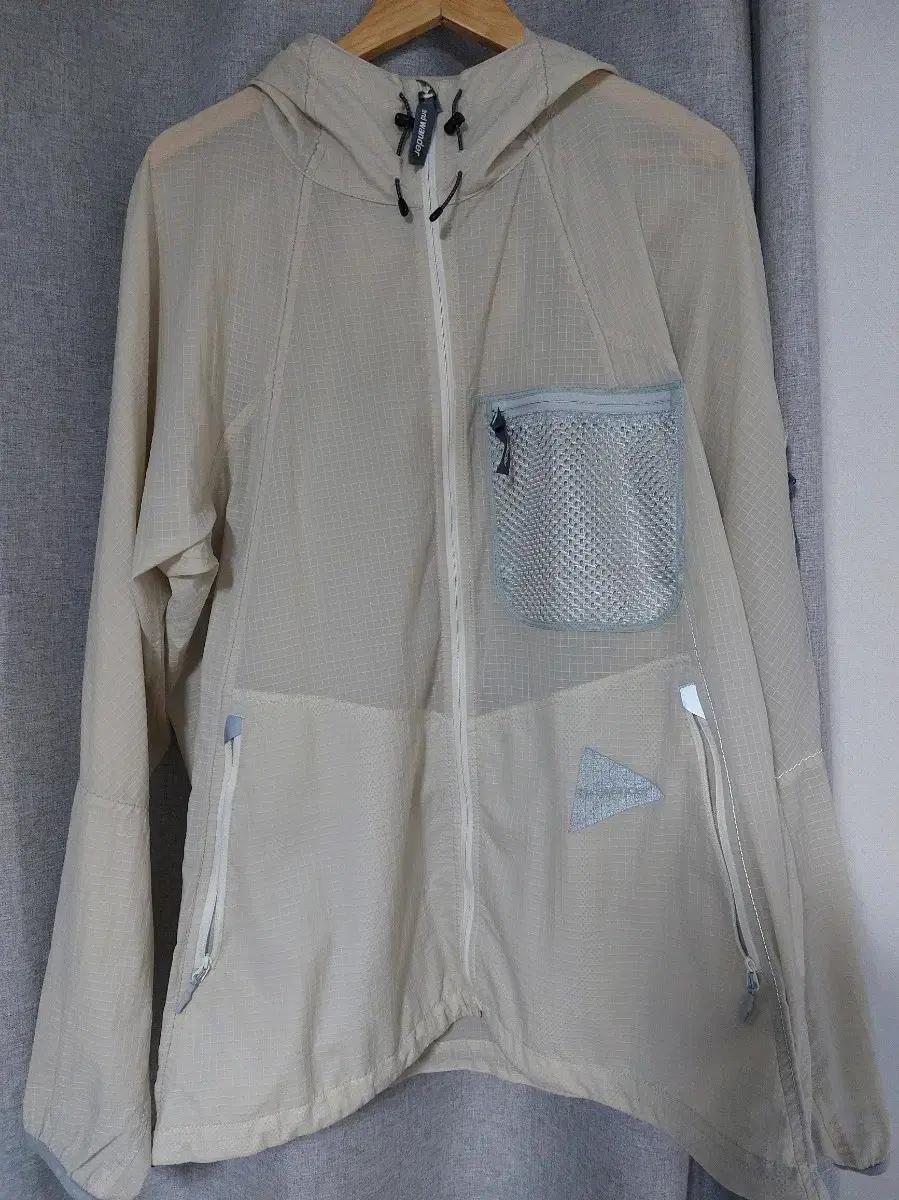앤드원더 breath rip hoodie 오프화이트 (XXL)