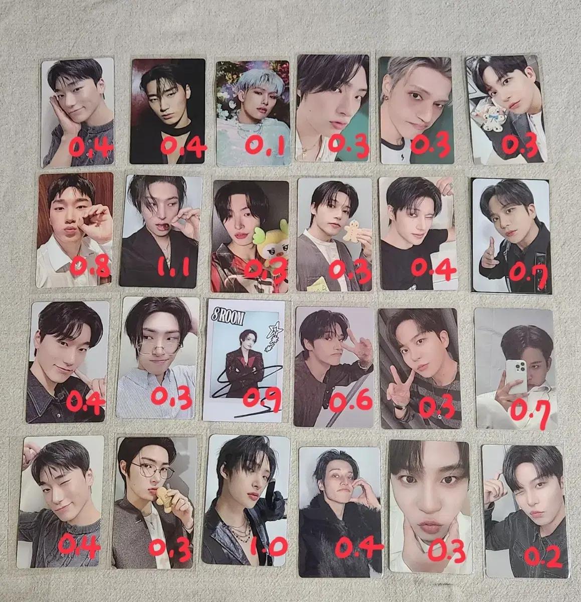 에이티즈 포카 양도 (홍중 성화 윤호 여상 최산 민기 우영 종호)