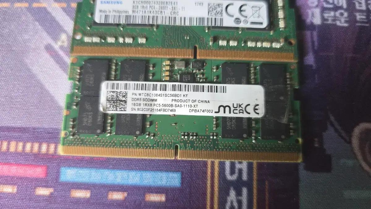 마이크론 DDR5 16GB 노트북램