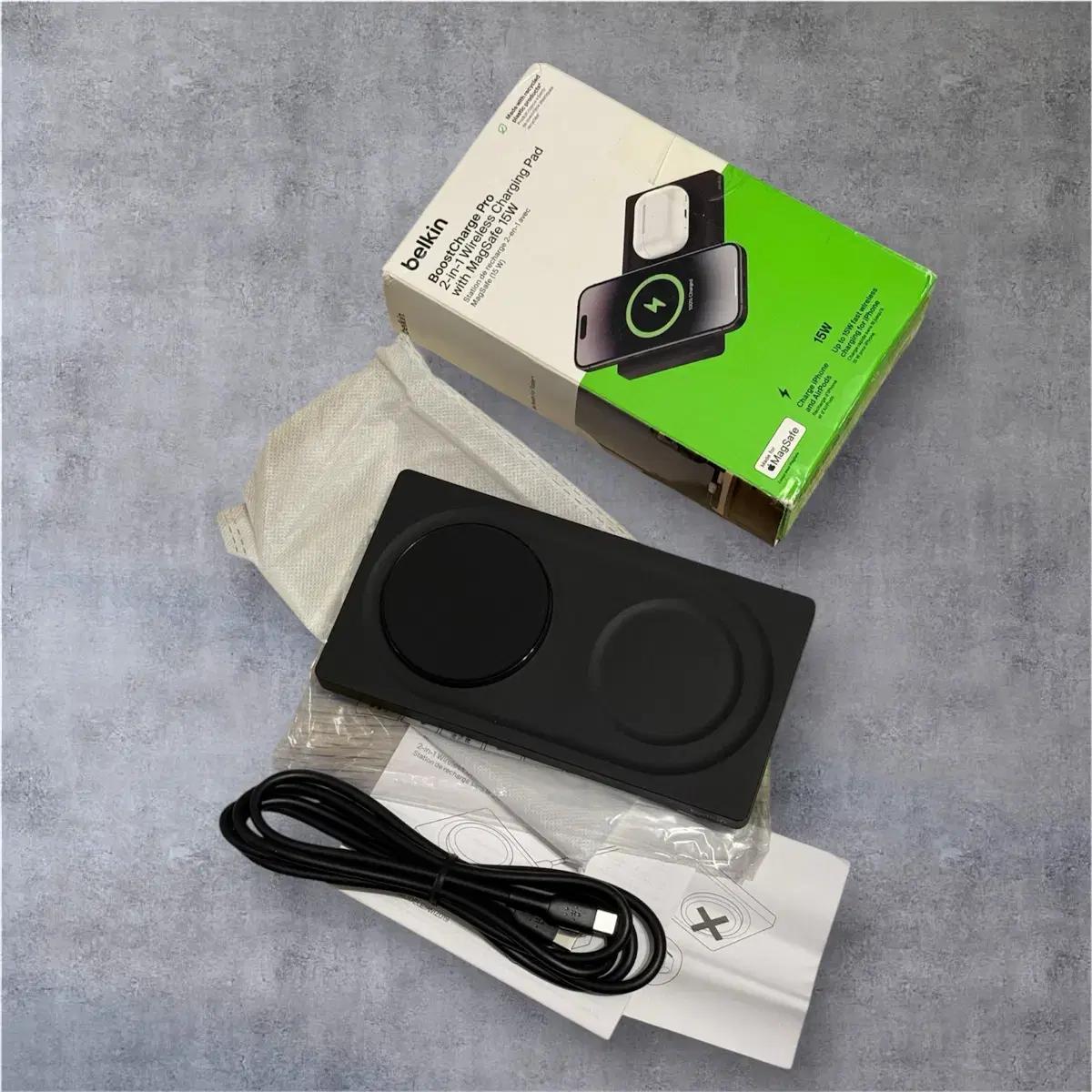 최상급 벨킨 2in1 무선충전패드 97,000원 -> 3.9만원