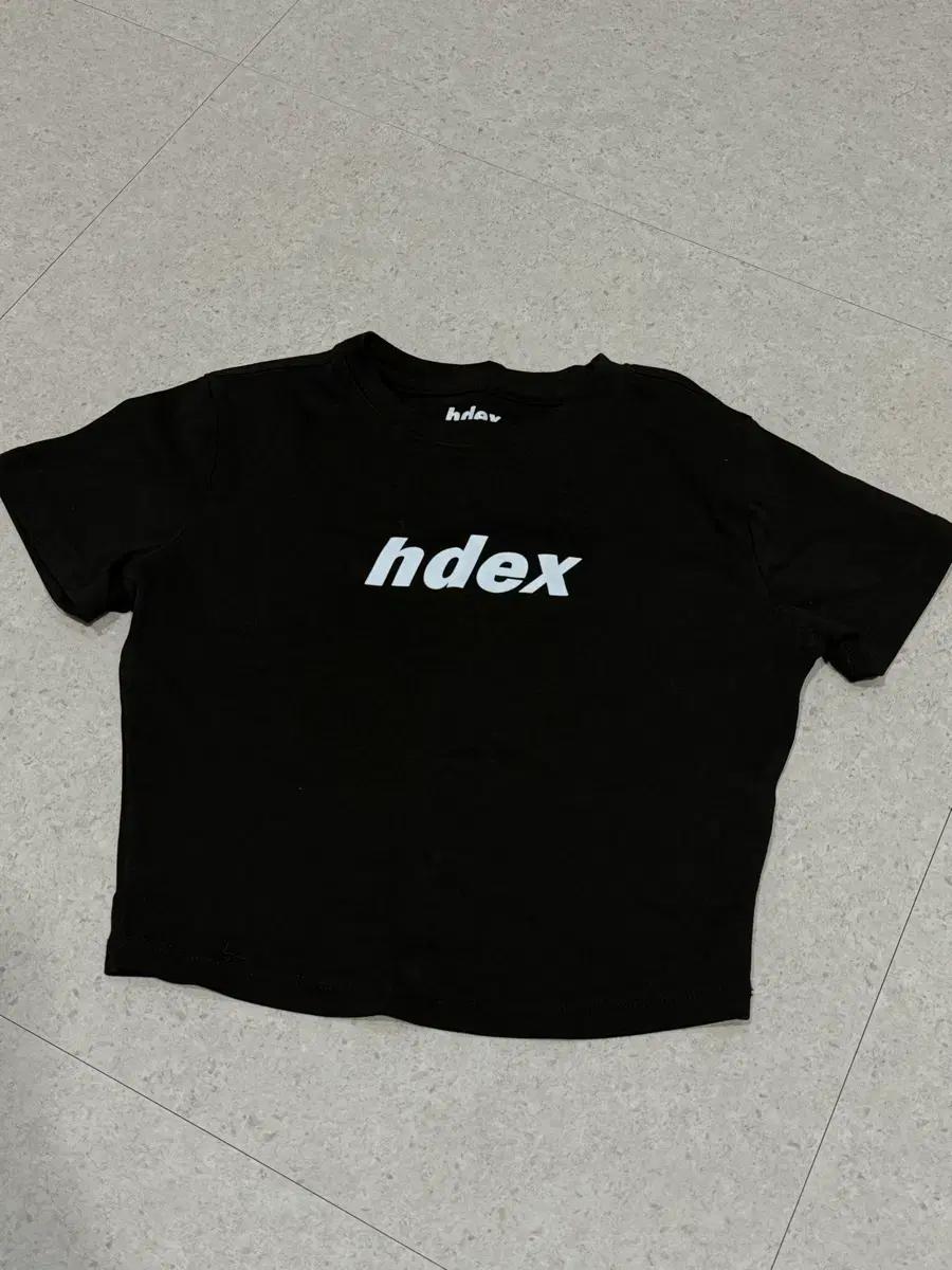 HDEX 로고 크롭 반팔 헬스복 요가복 M