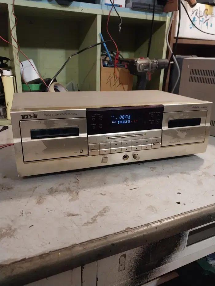 벨트 교체 및 점검된 인켈 DD-5090G 더블 카세트 데크