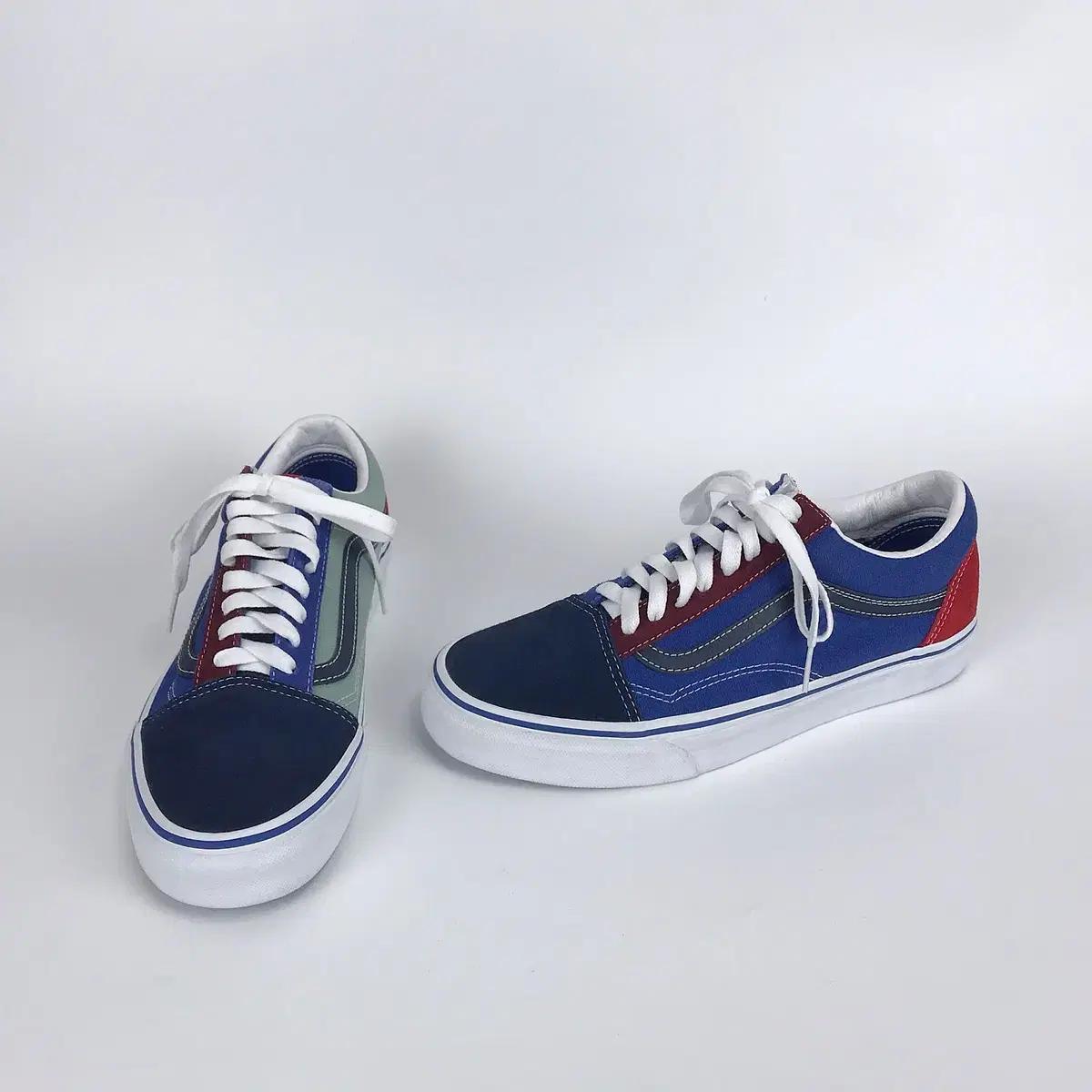 반스 vans 블루 레드 올드스쿨 스니커즈 신발 남성270