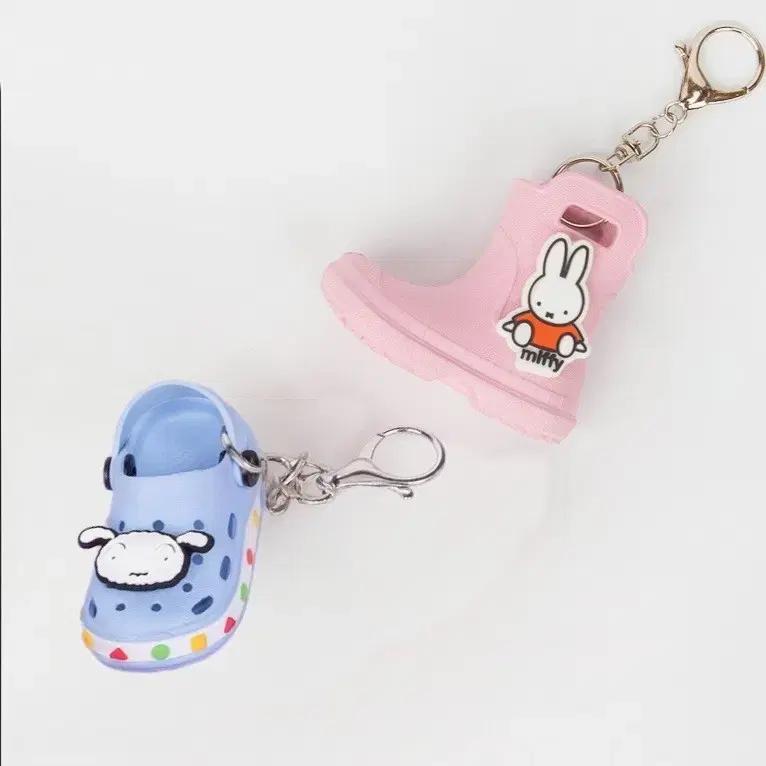 미피,짱구 흰둥이 크록스 샌들/장화 키링 새제품