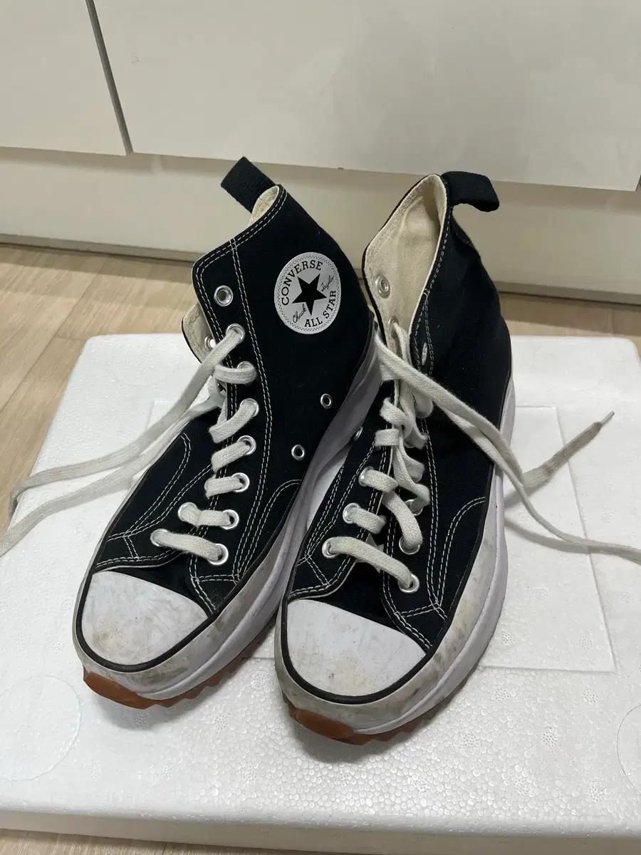 컨버스 런스타 하이크 블랙 하이 255