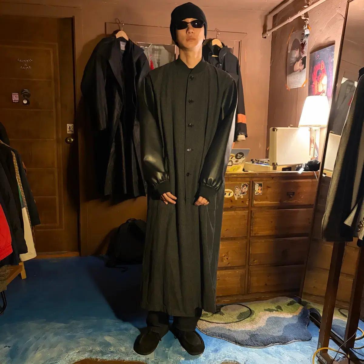 COMME DES GARCONS 1986 WOOL STAFF COAT L