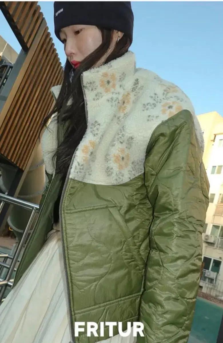 프리터 플리스자켓 quilted fleece jacket flower