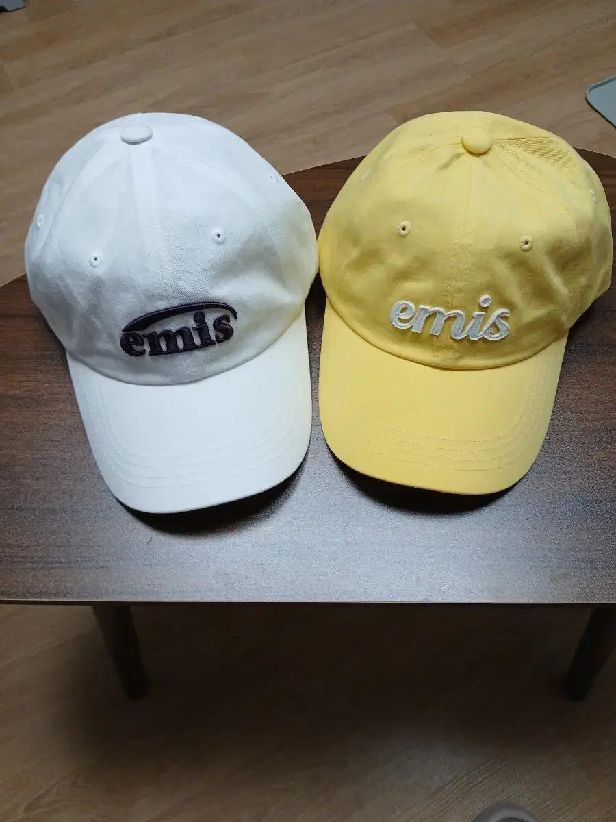 emis 엠리스 볼캡 화이트/옐로우
