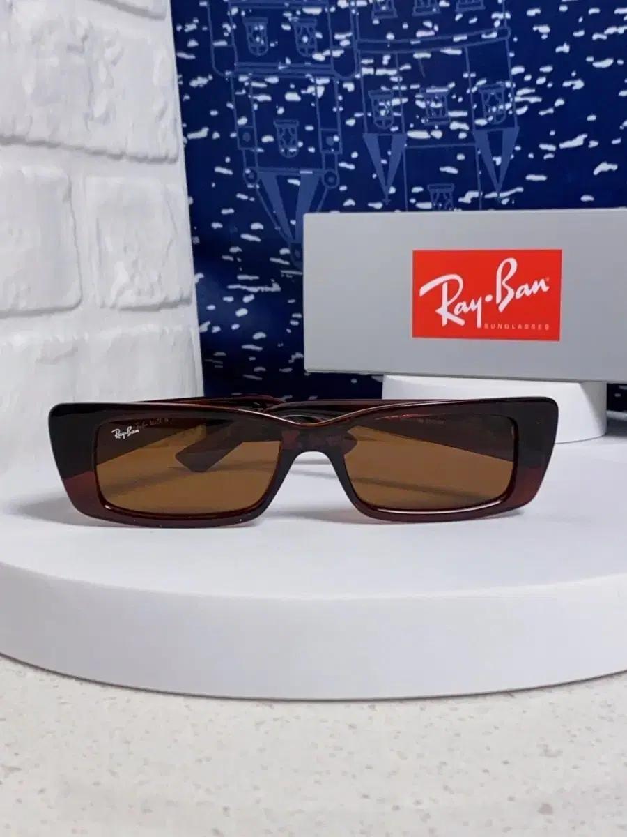 RAYBAN 레이밴 갈색 뿔테 선글라스