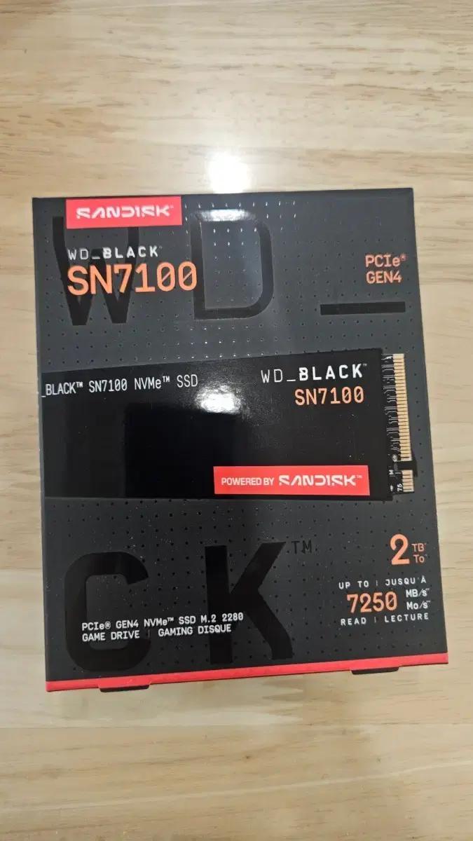 WD BLACK SN7100 SSD 2TB 미개봉