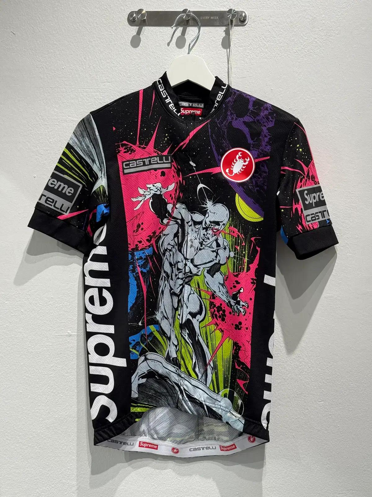 슈프림(Supreme) 카스텔리(Castelli) 사이클링 져지 멀티 S