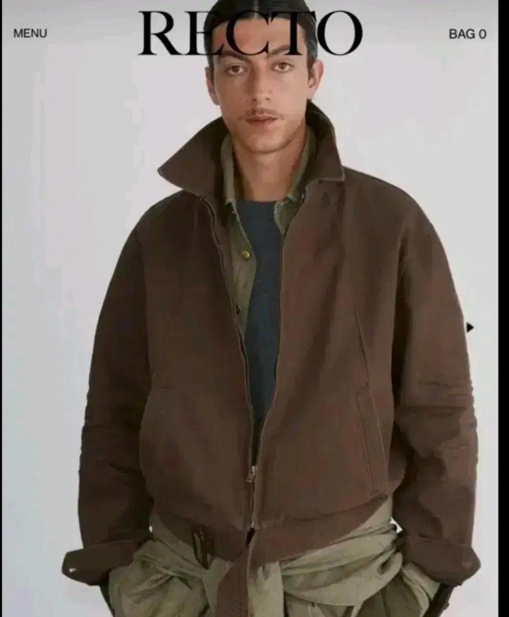 렉토 24fw 빈티지 워시드 헤링턴 자켓 점퍼(빈티지 브라운) m사이즈