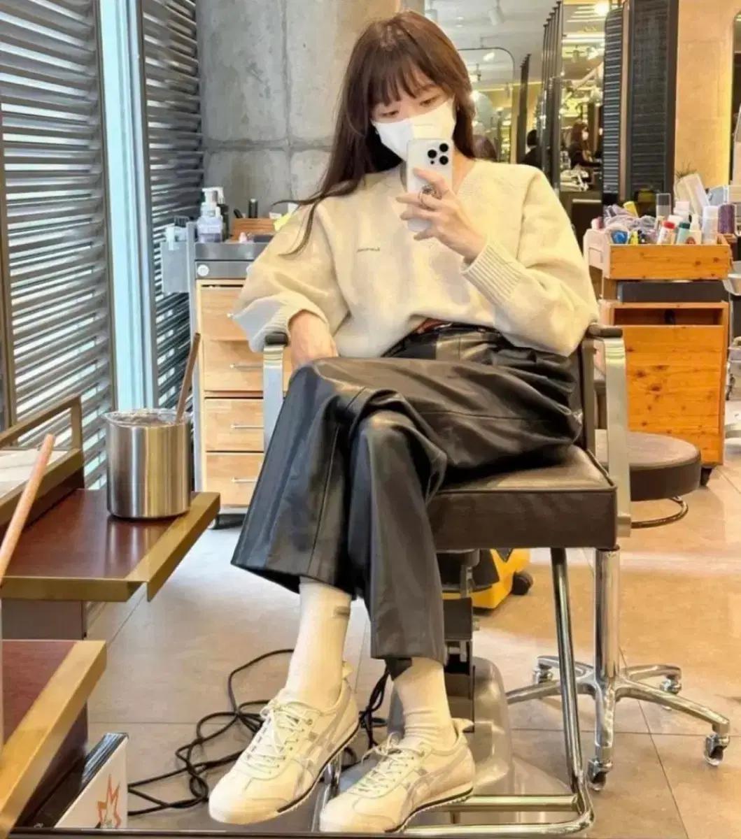 오니츠카타이거 멕시코66SD실버 운동화 스니커즈 강민경