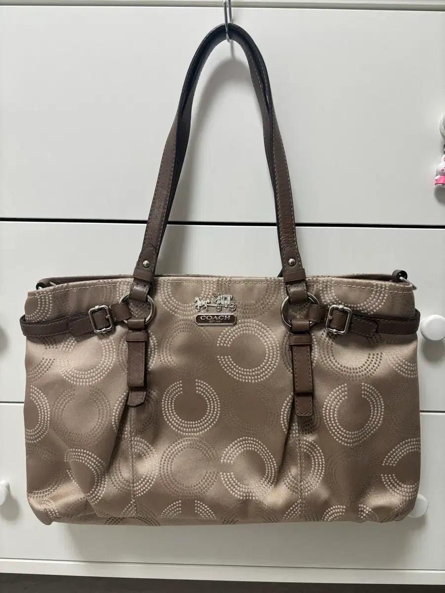 coach 코치 브라운 토트백 가방 라떼갸루
