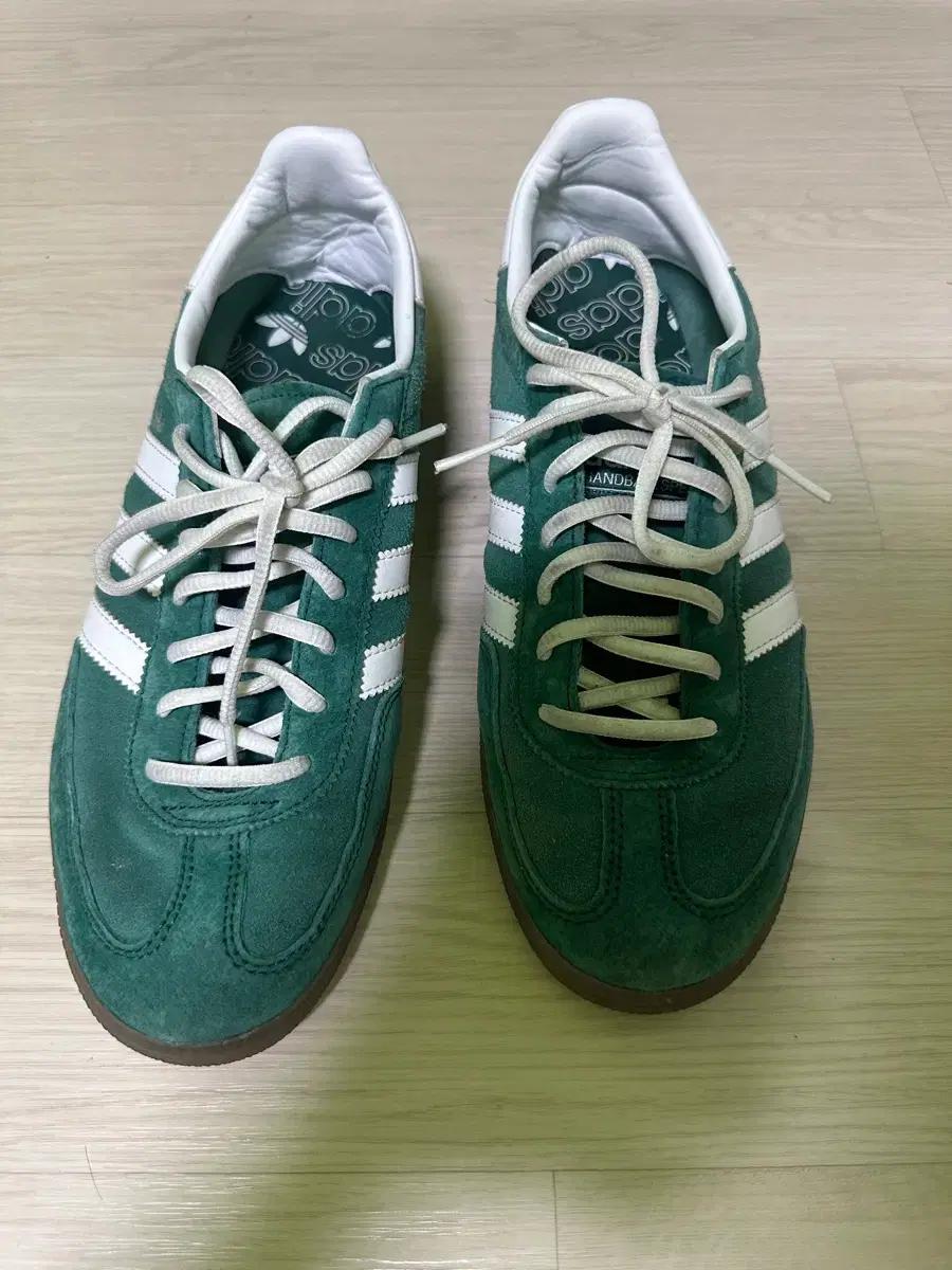 아디다스 핸드볼 Spezial 그린 스웨이드 스니커즈 280