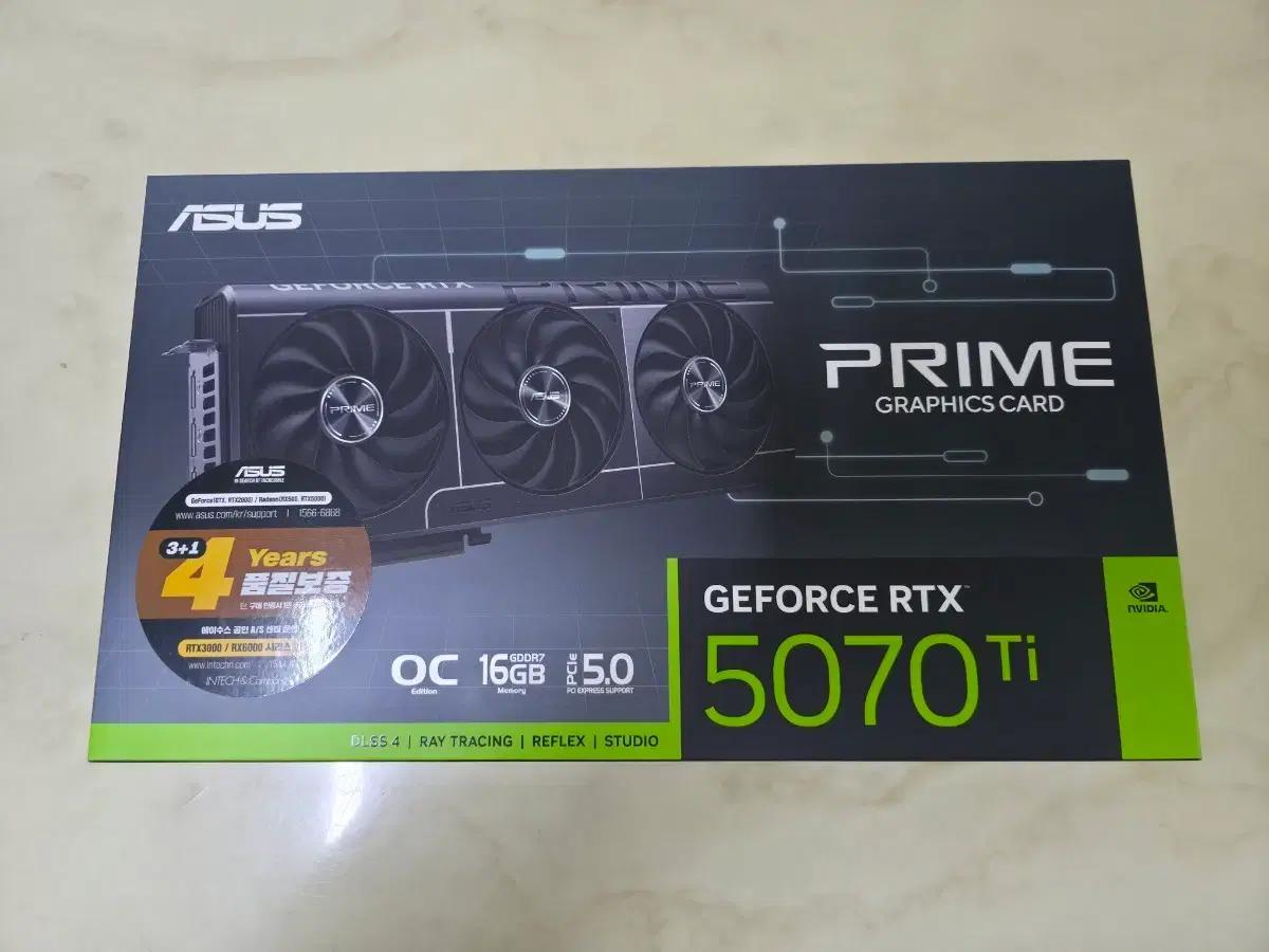 ASUS PRIME 지포스 RTX 5070 Ti O16G OC D7