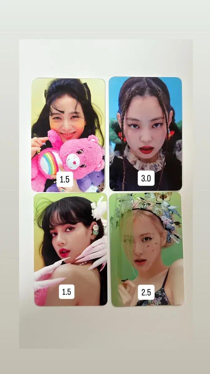 블랙핑크 2021 시즌그리팅 특전 포카 지수제니로제리사