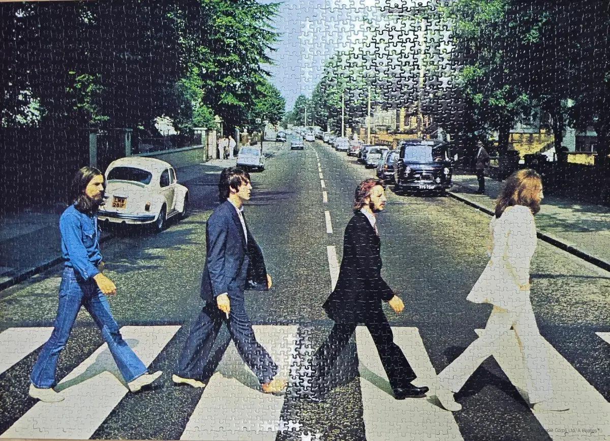 비틀즈의 Abbey Road 앨범 커버 직소퍼즐 +액자포함(대형사이즈)
