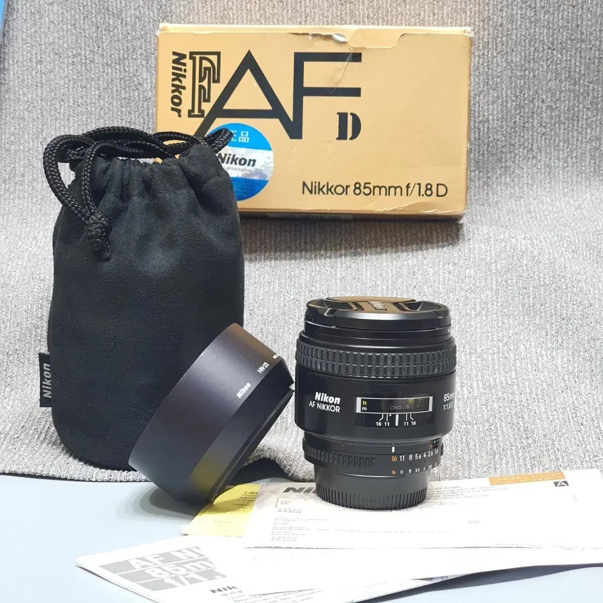 니콘 AF Nikkor 85mm F1.8D 렌즈 (박스풀)