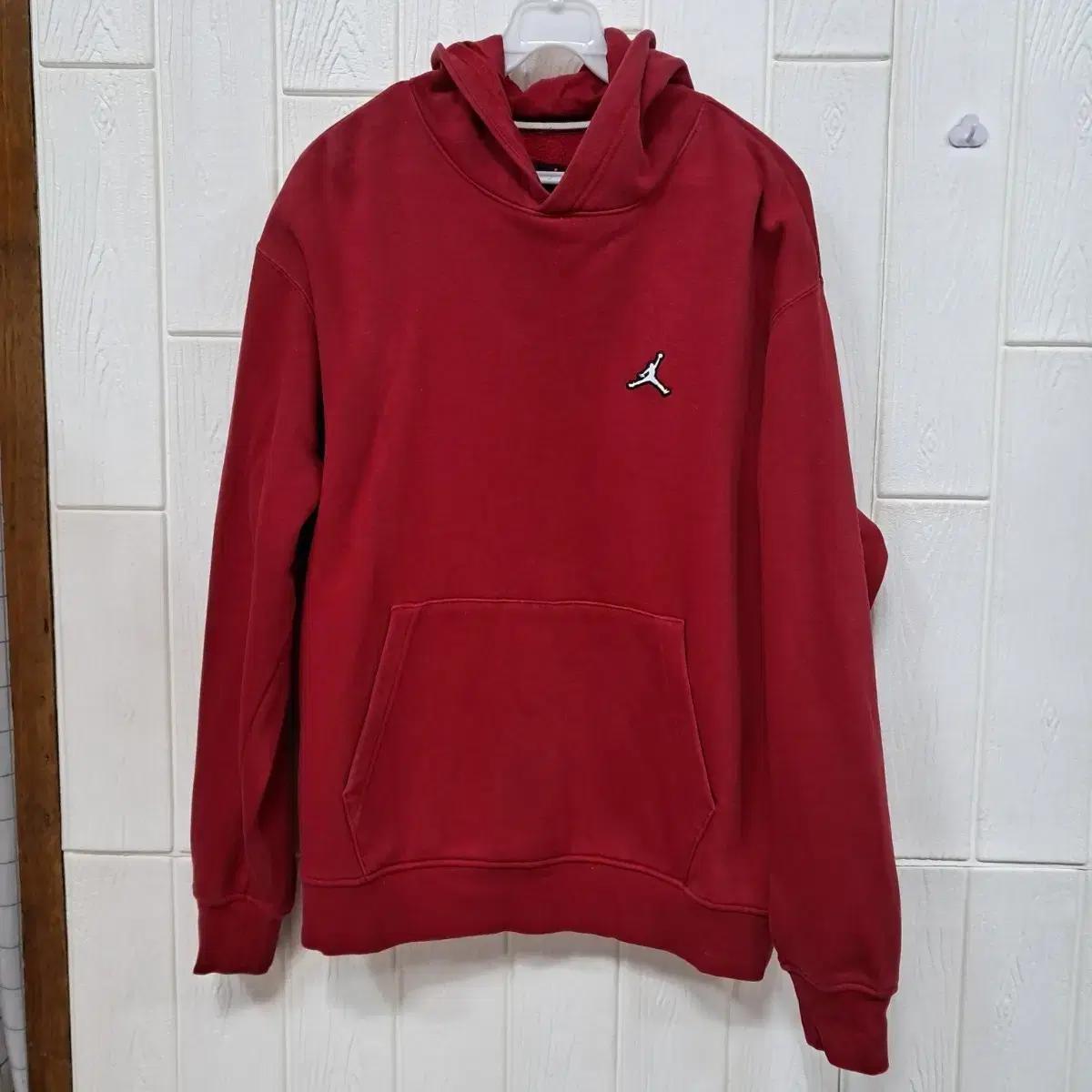 조던 레드 후드티 XL
