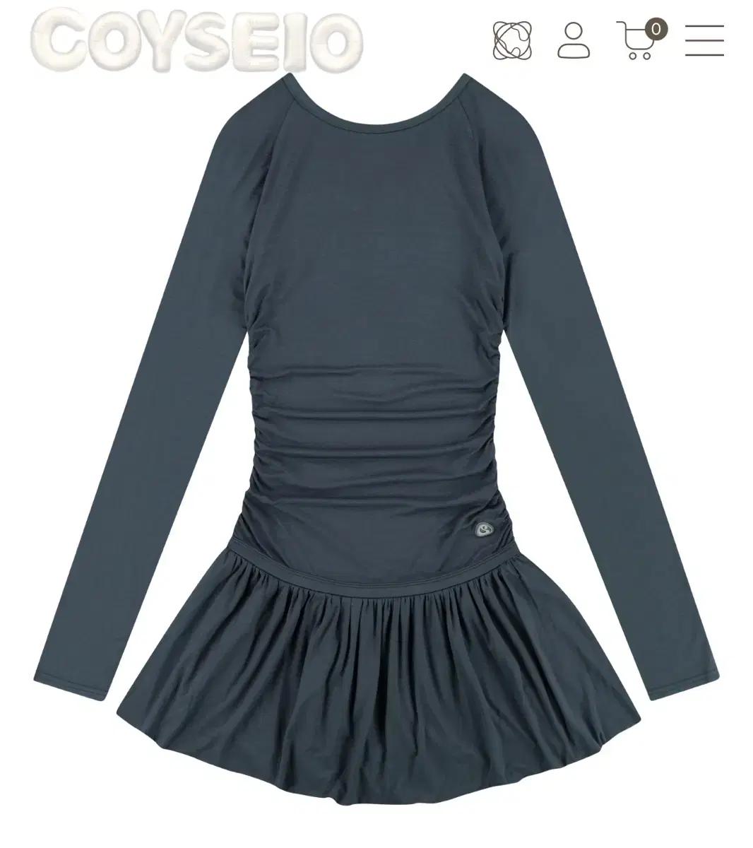Coyseio draping dress blue grey