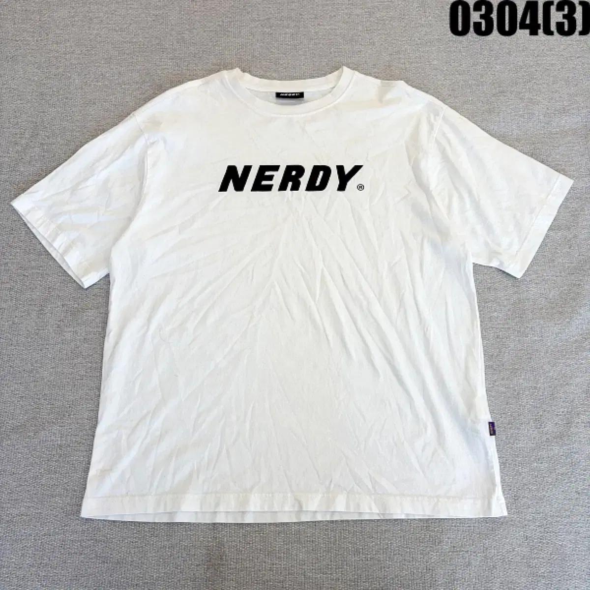 L 널디 NERDY 흰색 반팔 티셔츠 0304(3)