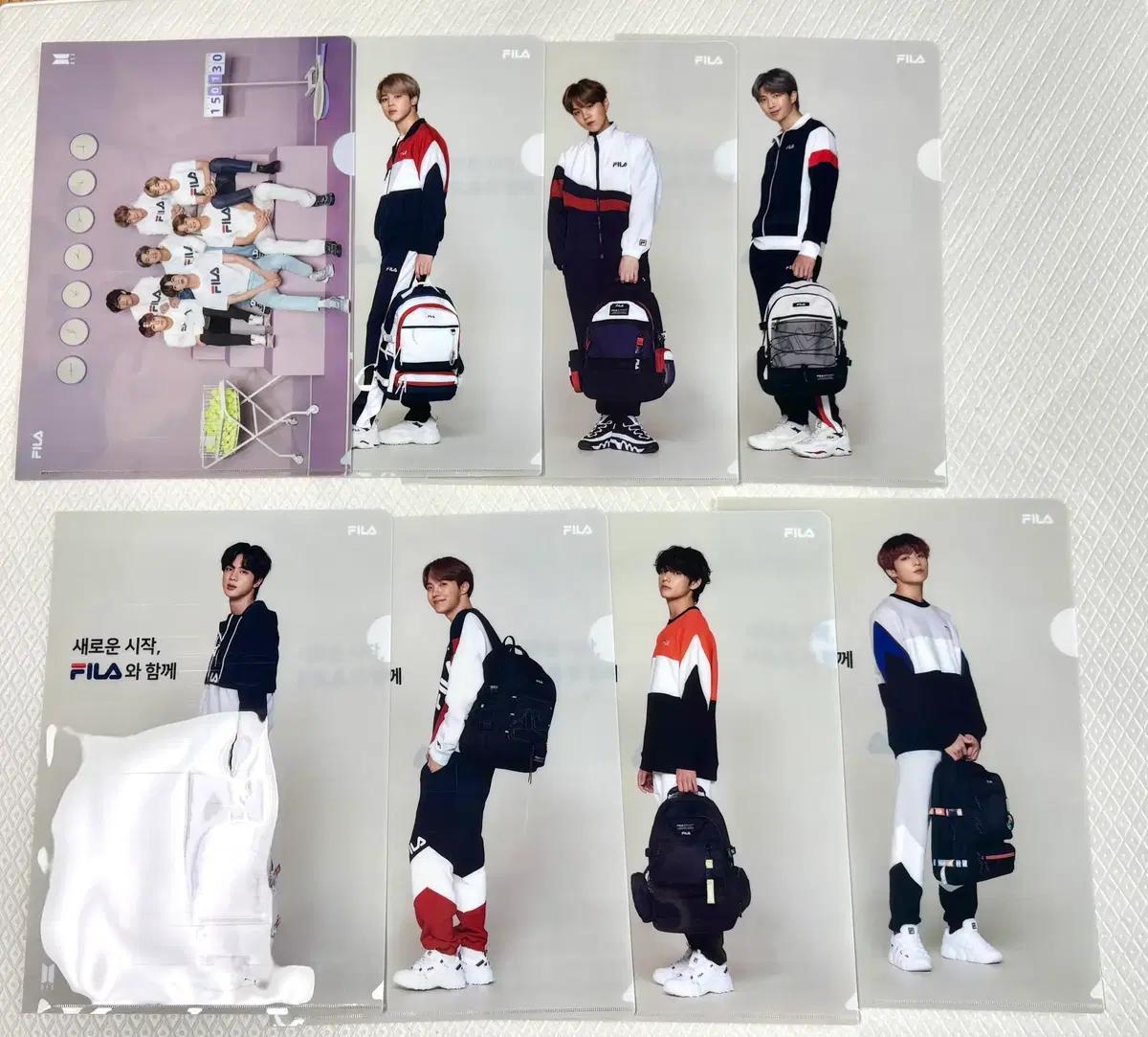 방탄소년단 BTS 휠라 클리어파일 세트