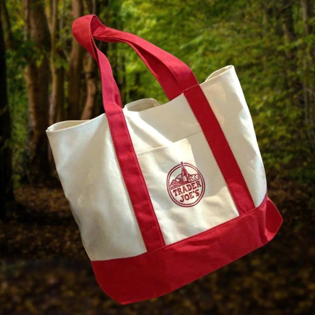 트레이더조 라지 대용량 에코백 숄더백 TRADER JOE'S<레드>