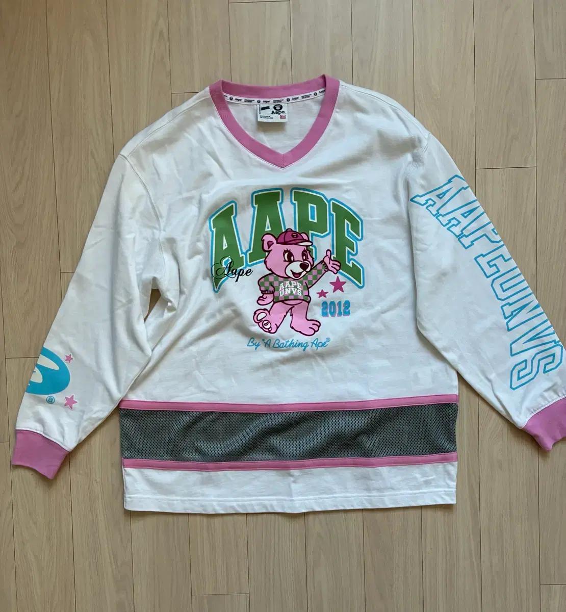 AAPE by Bape 하키저지 롱슬리브 XXS (실제 스몰-미디엄)