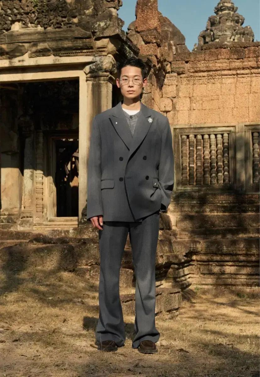 STU/더블 브레스티드 블레이저/L