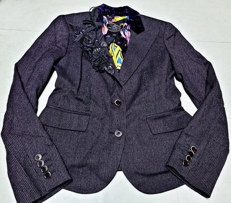 ETRO 에트로 버건디퍼플 스트라이프자켓  MYR