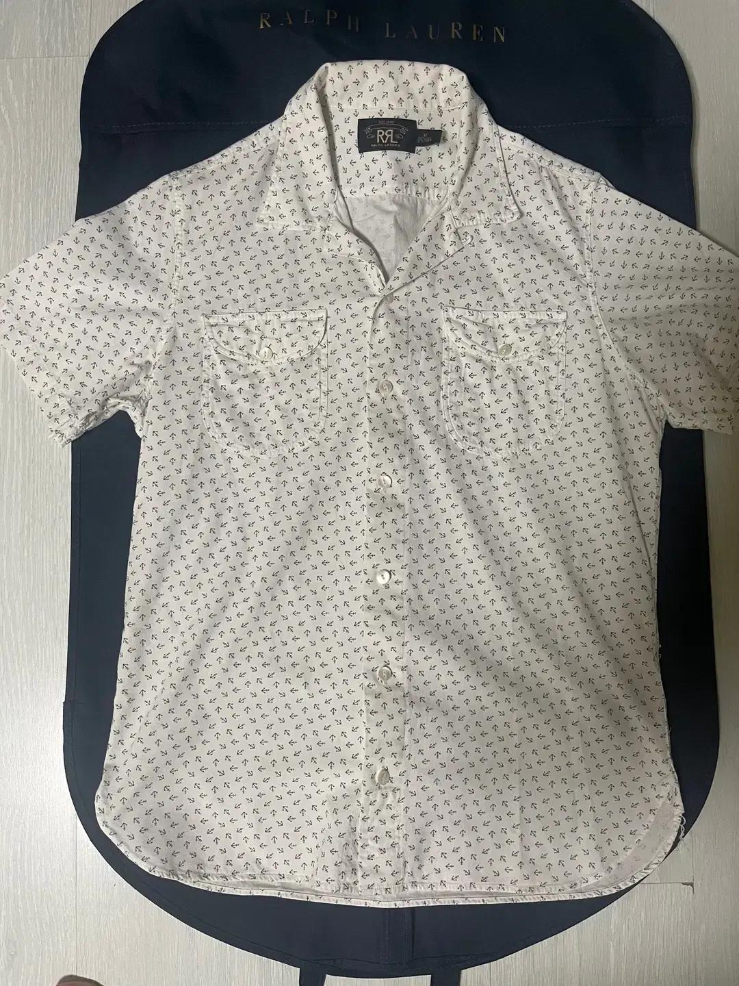 RRL 닻 프린트 캠프 셔츠