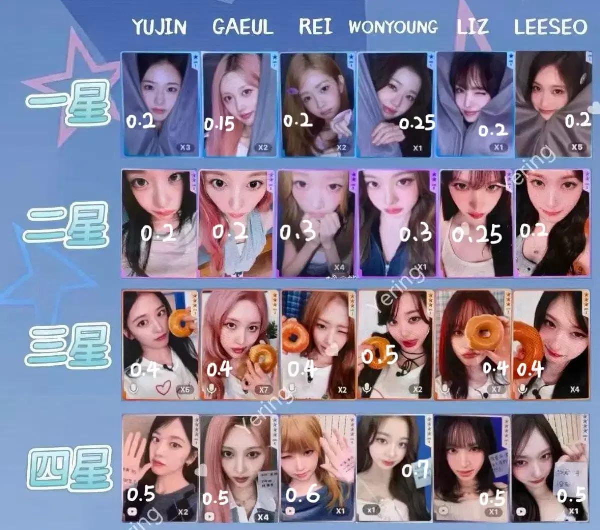 아이브 리바이브 큐큐뮤직 포카 24장 세트 일괄 양도 판매