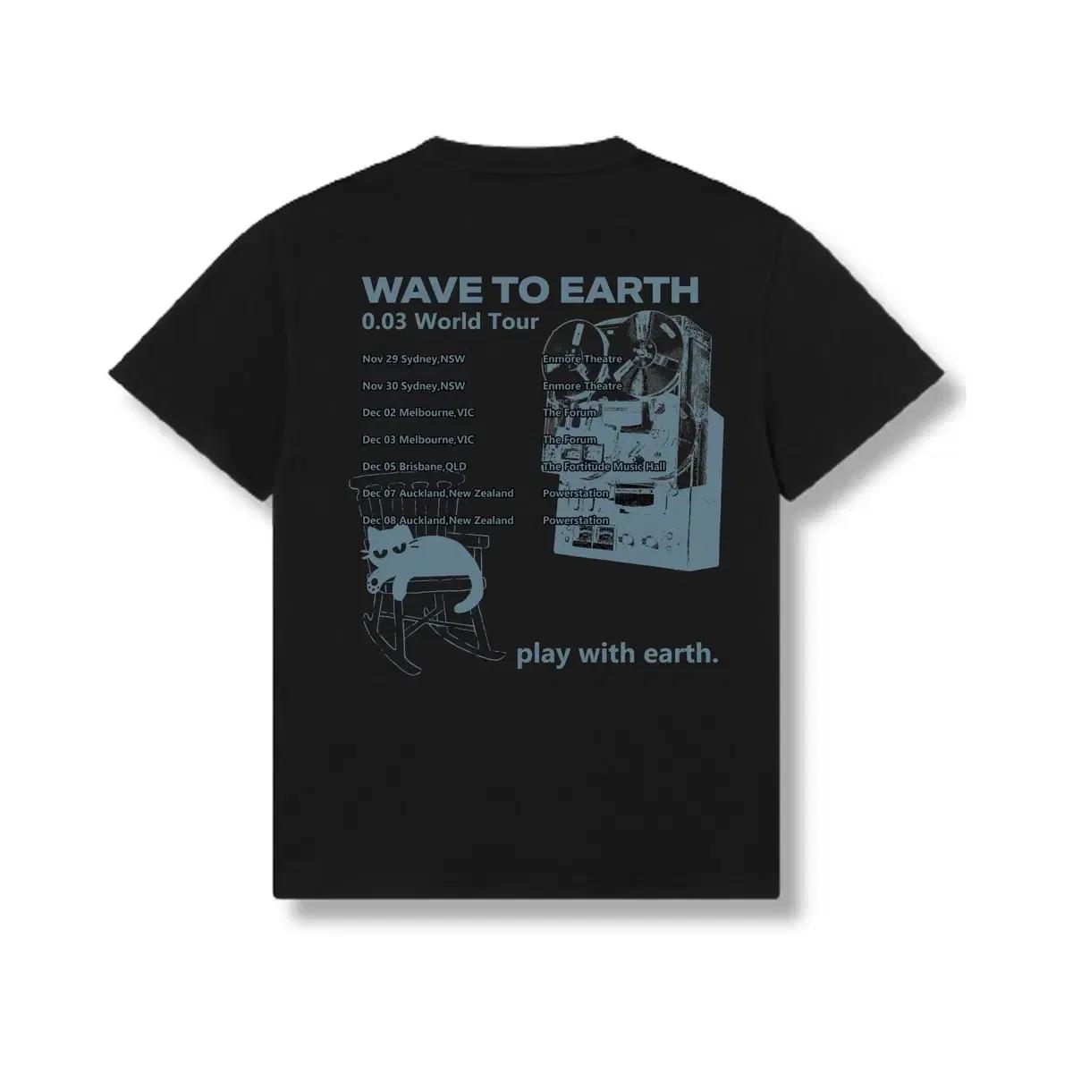 Wave To Earth 월드투어 반팔티 블랙