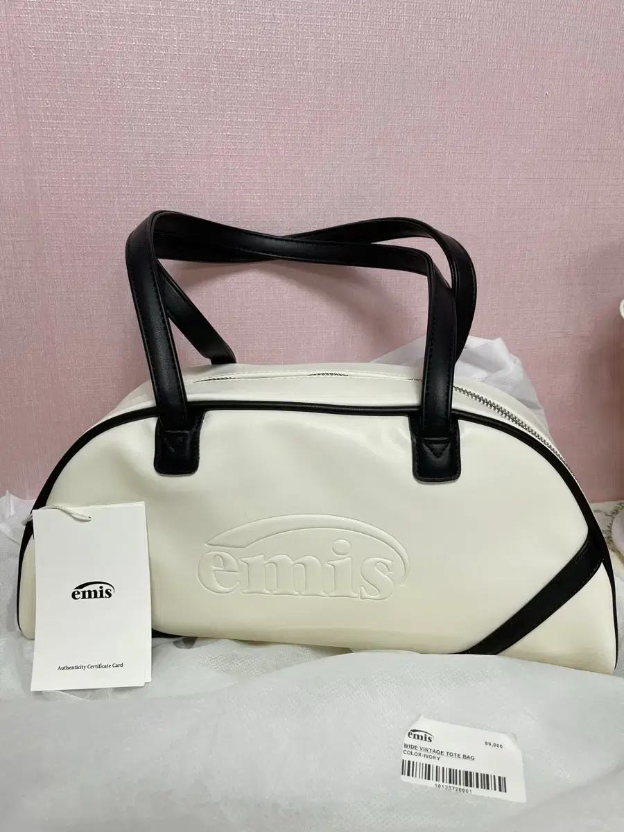 emis 이미스 WIDE VINTAGE TOTE BAG-IVORY